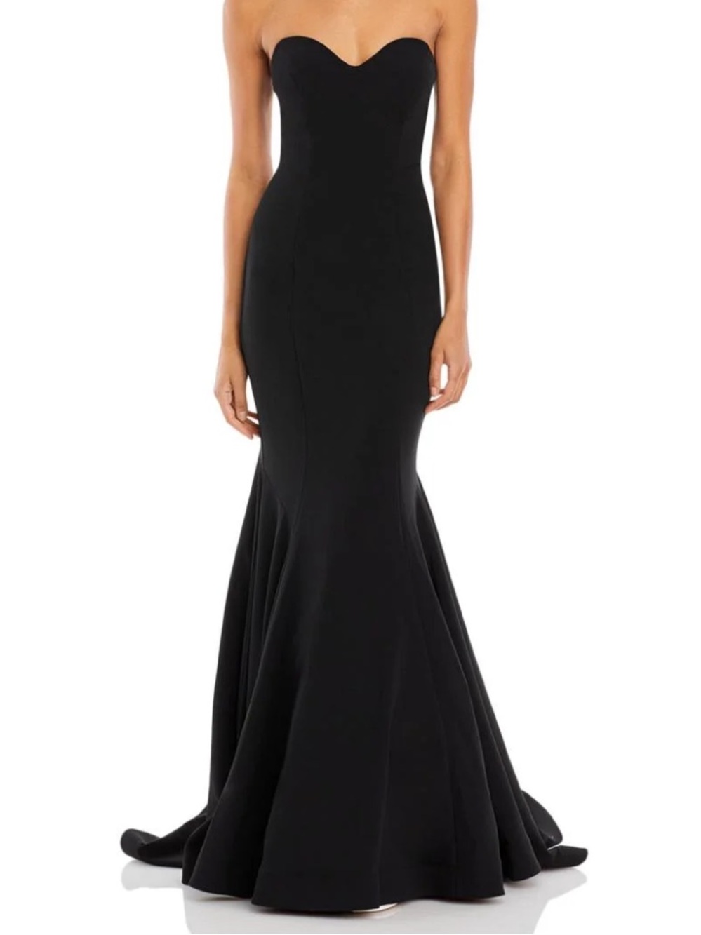 Strapless Black Taffeta Mermaid Gown